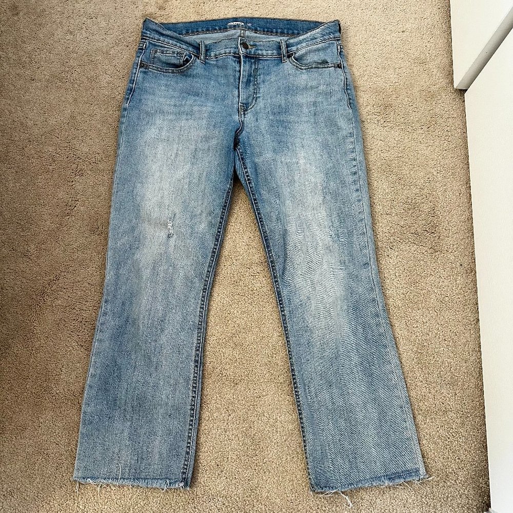 Old Navy Flare Ankle Distressed Jeans- Size 10